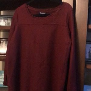 Maroon over sized dress sweat shirt